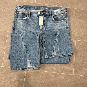 American Eagle Outfitters Blue Flare & Wide Leg Jeans